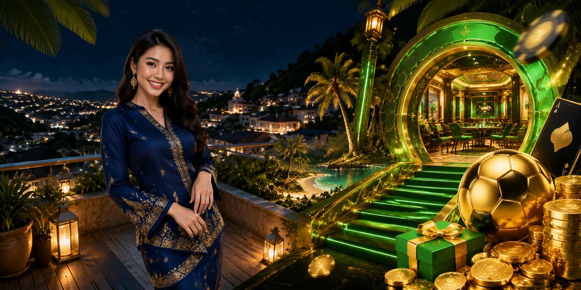 Pemain Malaysia dalam pakaian tradisional menggunakan aplikasi pertaruhan t500